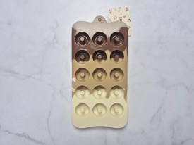 Molde silicona tricolor bombones donas